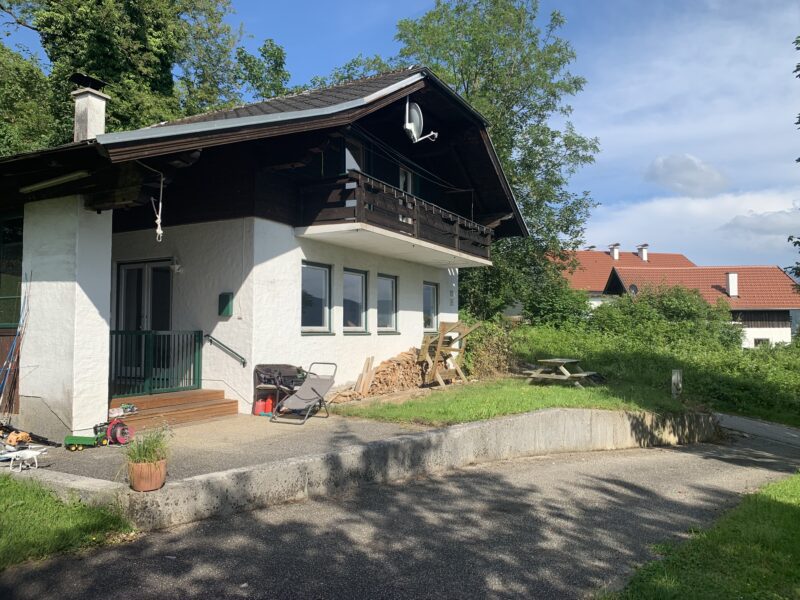 Old building in grassland - near the lake Mondsee